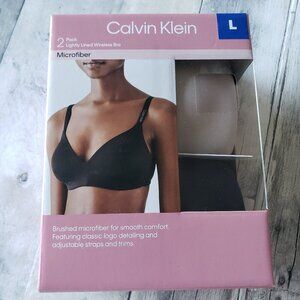 NWT - Calvin Klein Women's Wirefree Bra, 2-pack – Size L